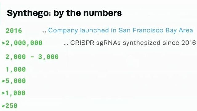 Synthego: by the numbers 