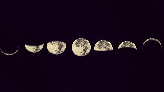 The phases of the moon. 