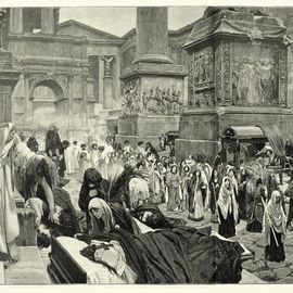 An artist's sketch of a plague. 